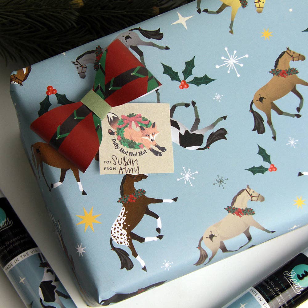 Hunt Seat Paper Co. - Christmas Horse Gift Wrap