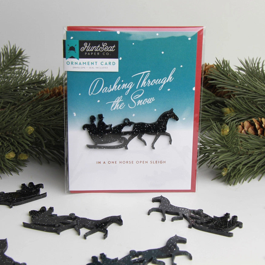 Hunt Seat Paper Co Dashing Ornament Card - sku to order - 60031716