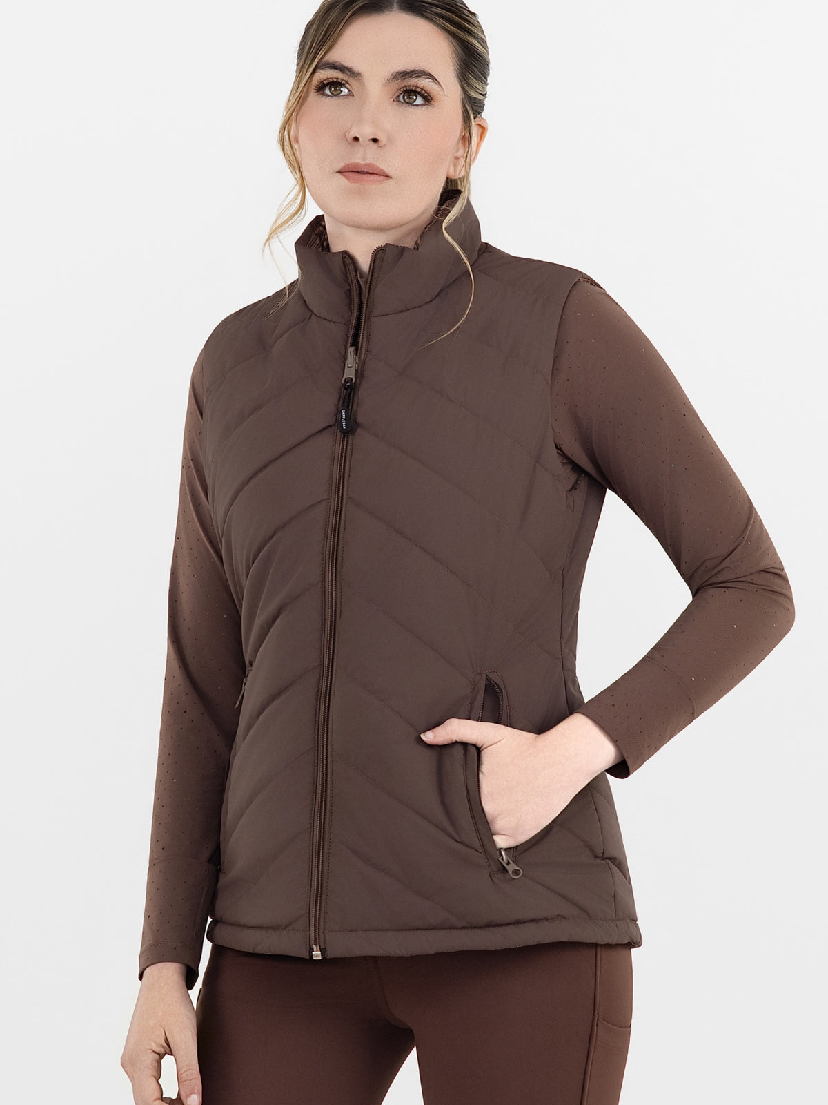 Dapplebay Quilted Reversible Vest Chocolate