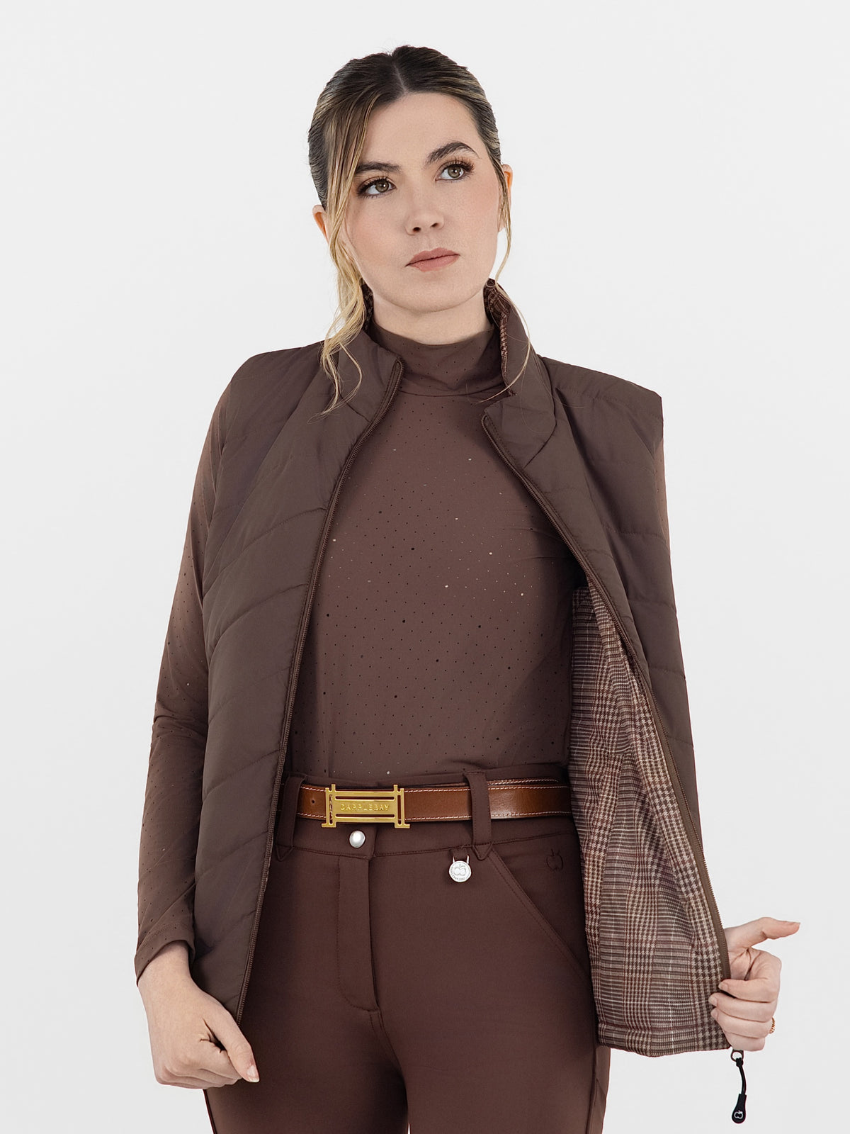 Dapplebay Quilted Reversible Vest Chocolate