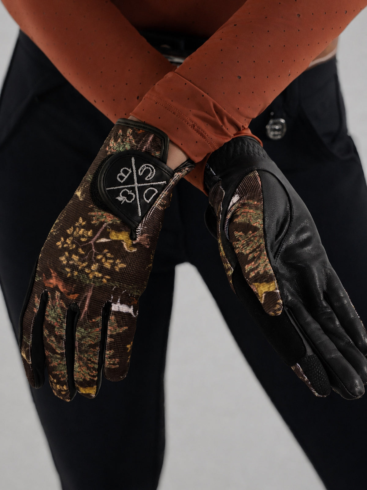 Dapplebay Autumn Toile Riding Gloves