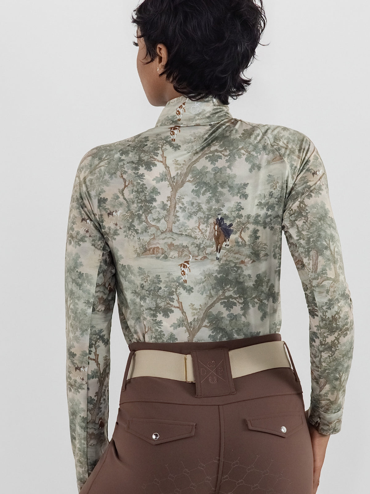 Dapplebay Hunt Tapestry 1/4 Zip Long Sleeve Riding Top