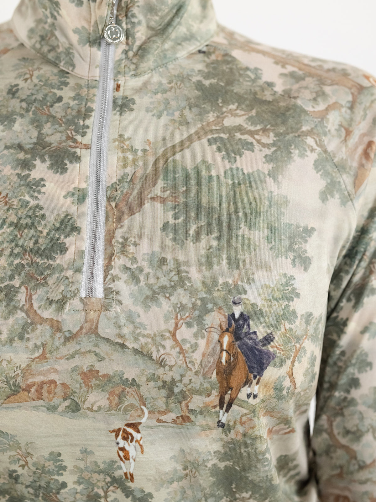 Dapplebay Hunt Tapestry 1/4 Zip Long Sleeve Riding Top