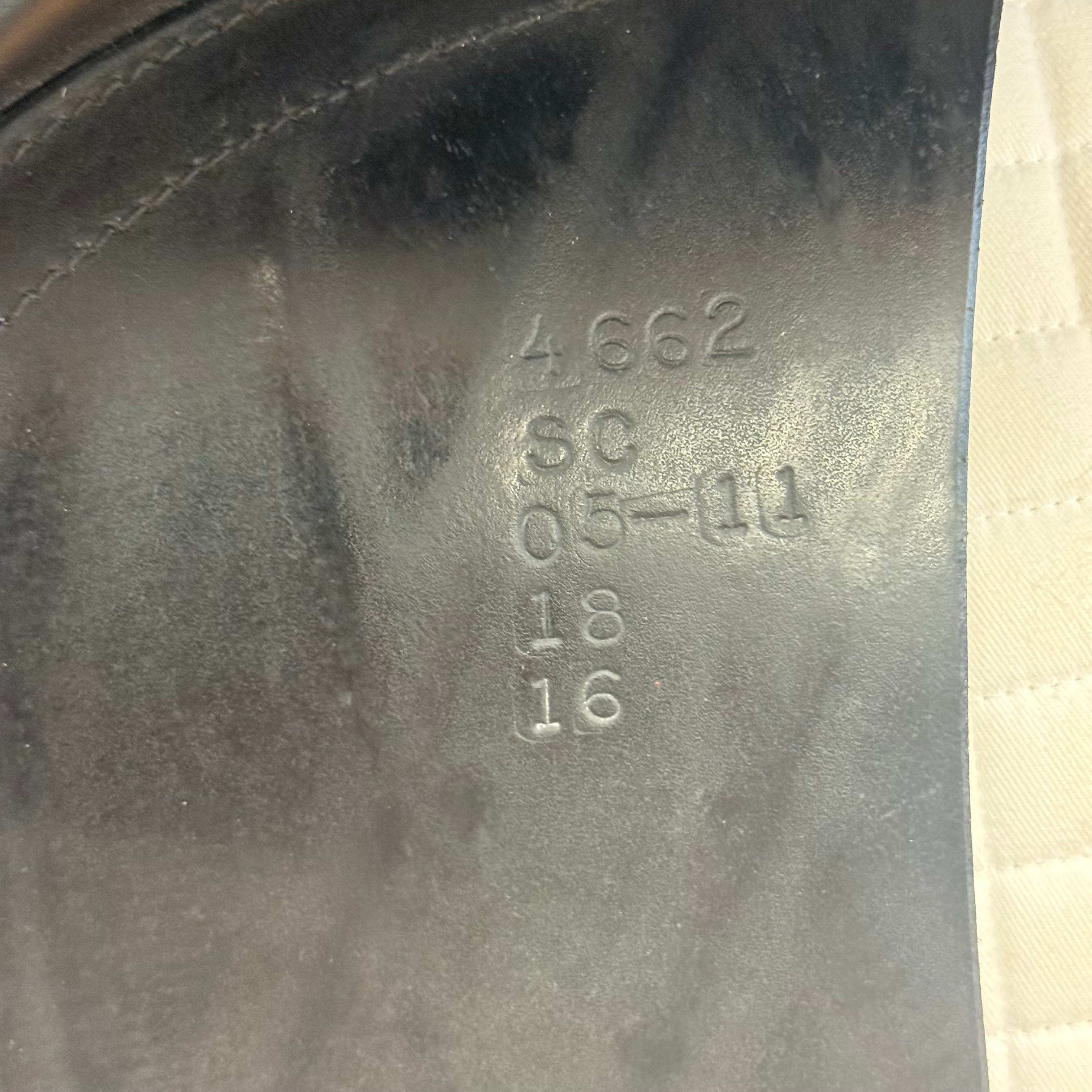 Used Custom Saddlery Wolfgang Solo Dressage Saddle 18" Wide Tree