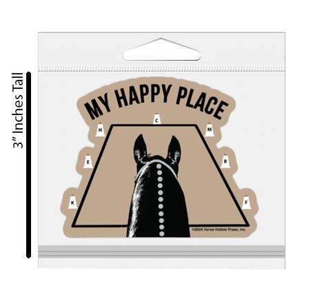 Horse Sticker Waterproof 3" | Dressage My Happy Place