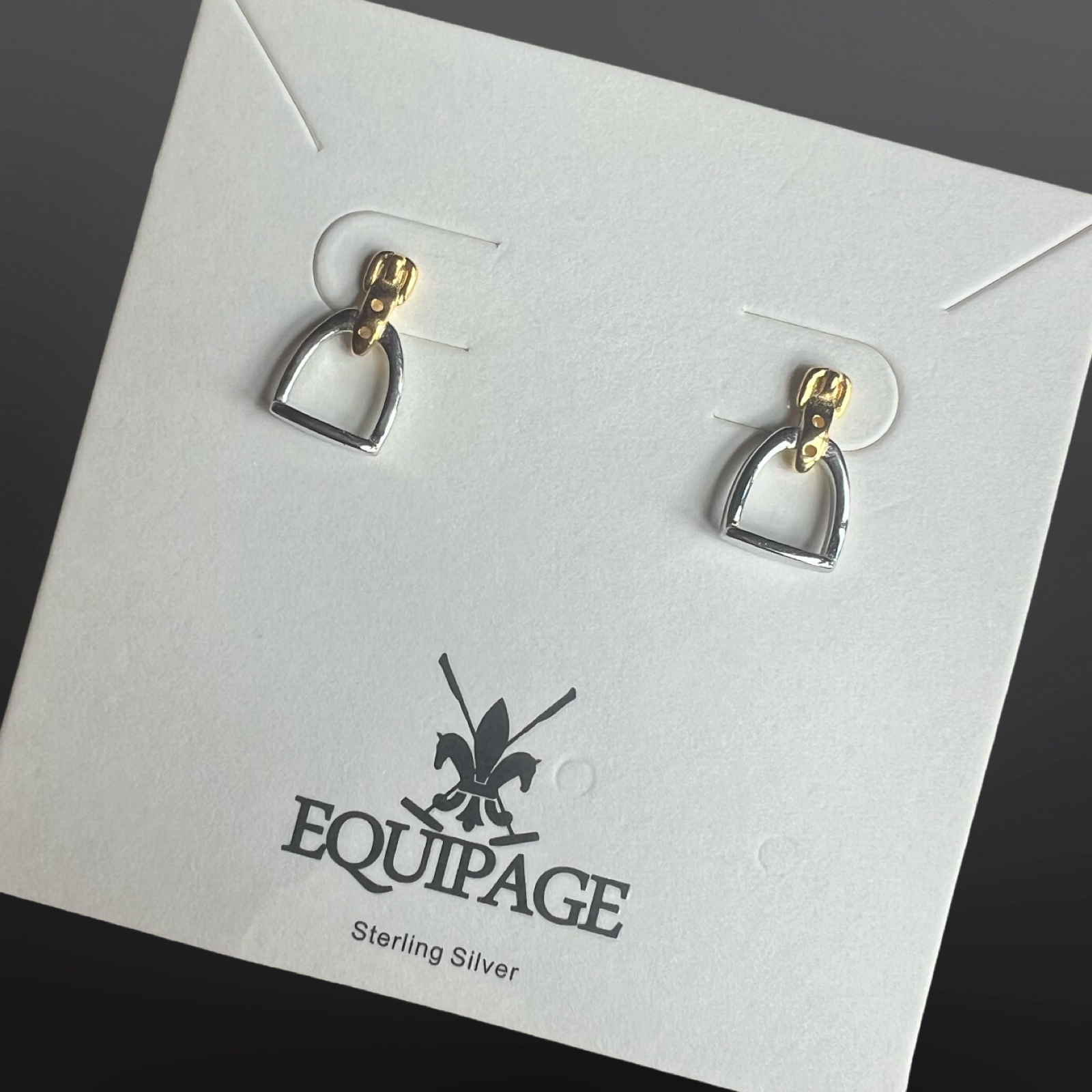 Sterling Silver English Equestrian Stirrup Earrings
