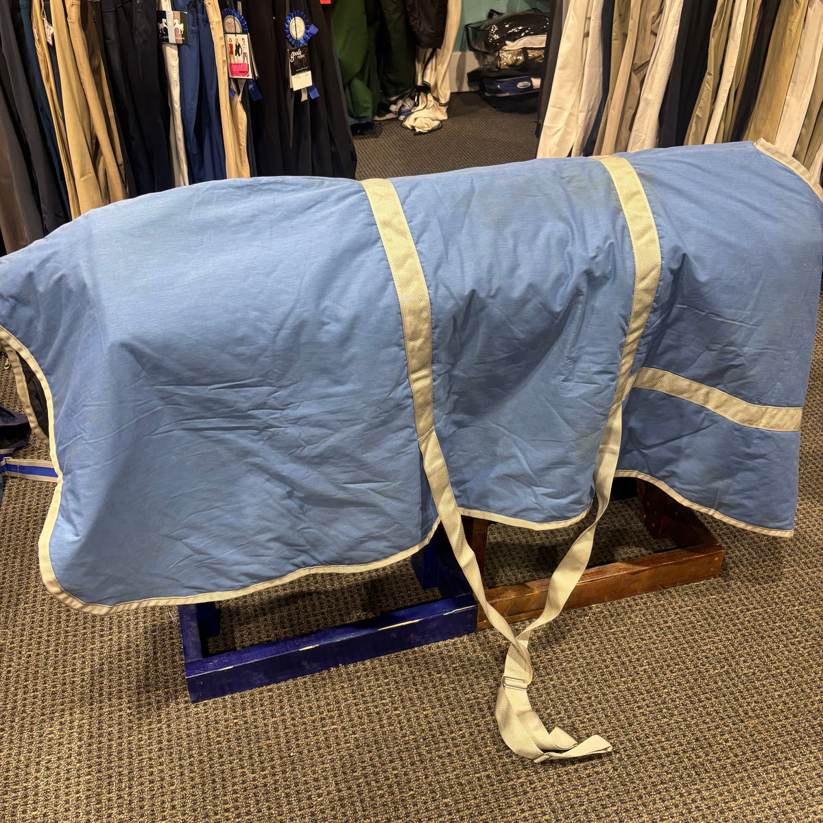 Used 75" Blue Stable Blanket