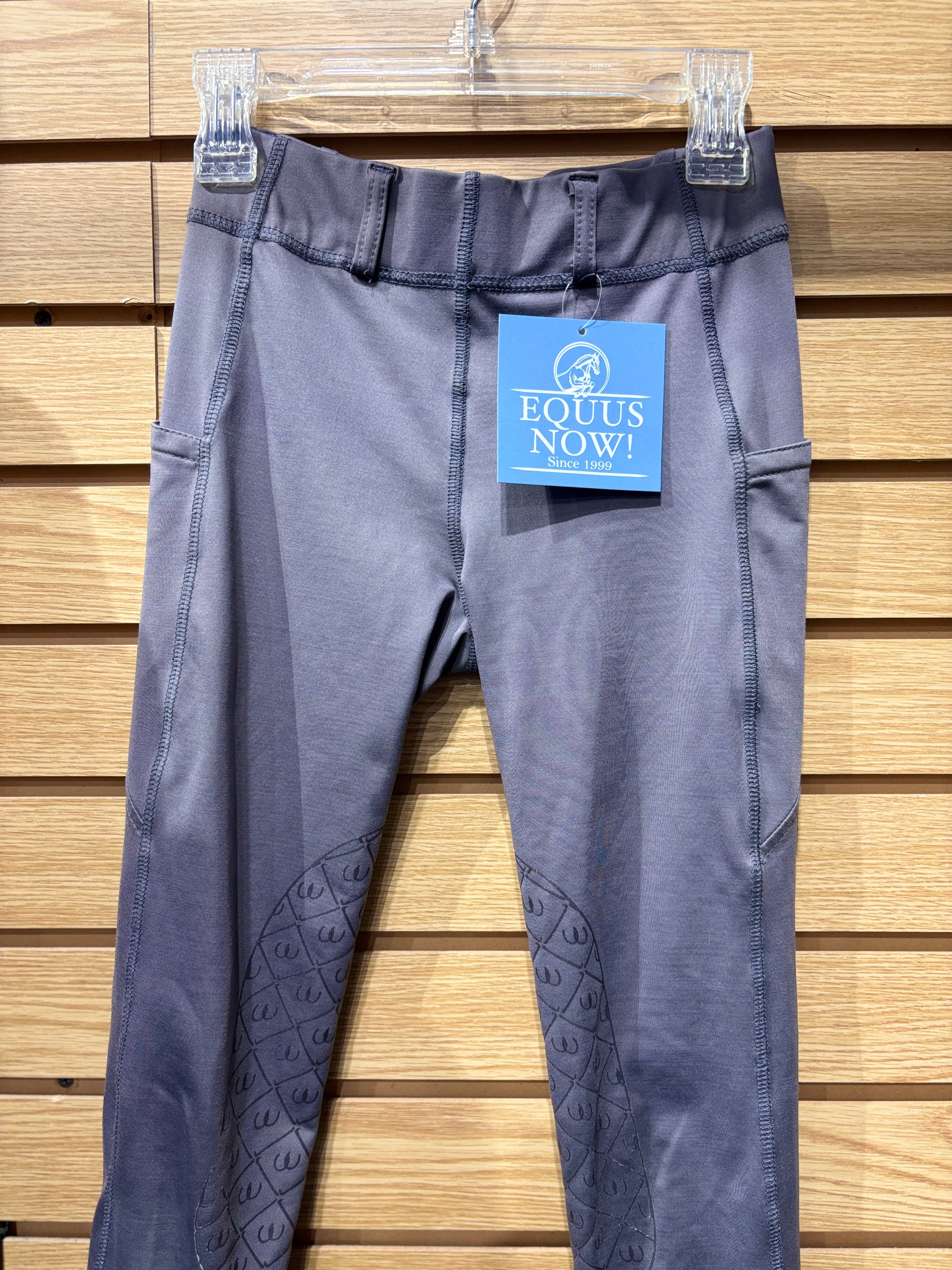 Used Kids Large Grey Ovation Riding Tights