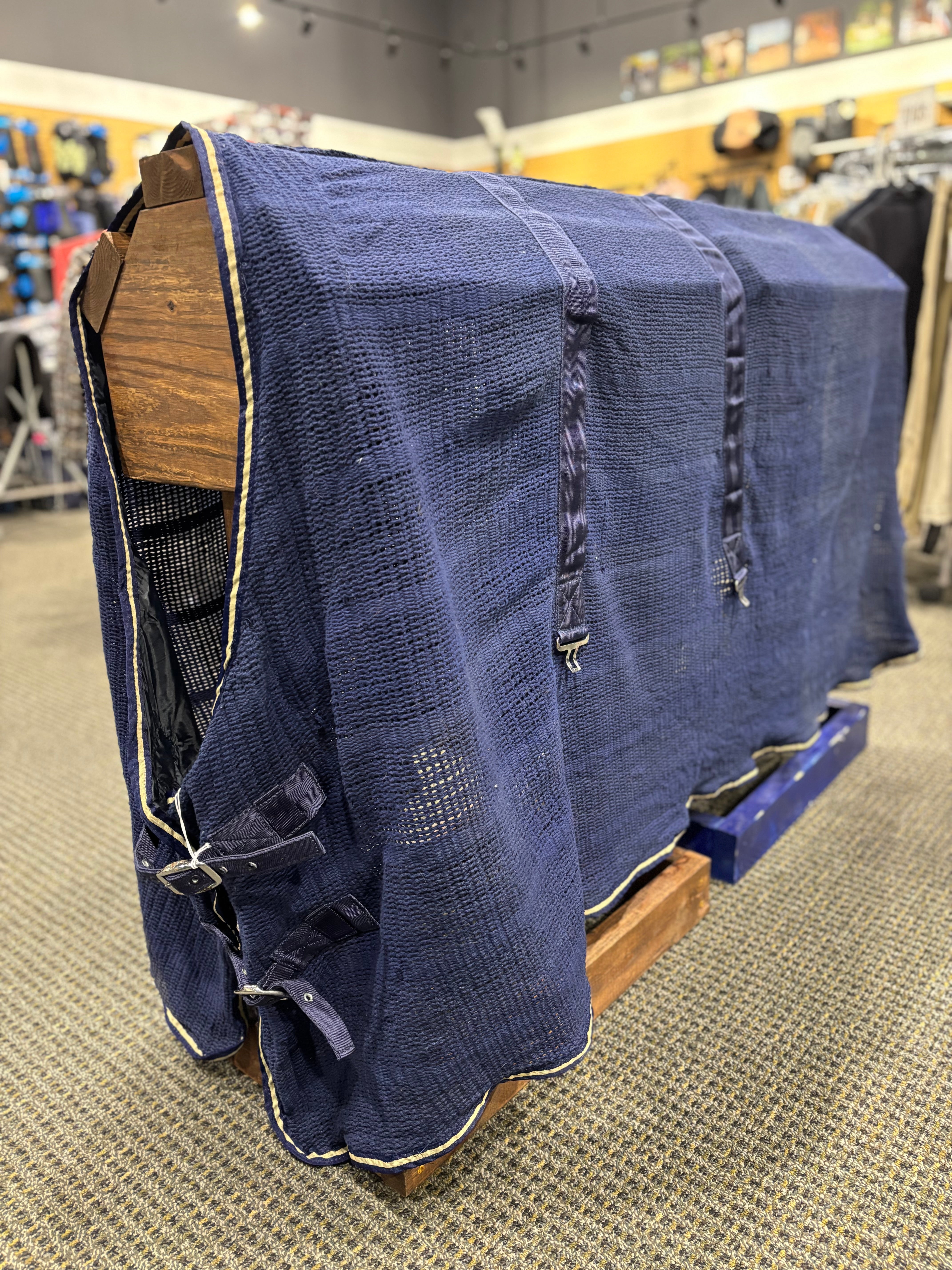 Used Navy Scrim Sheet