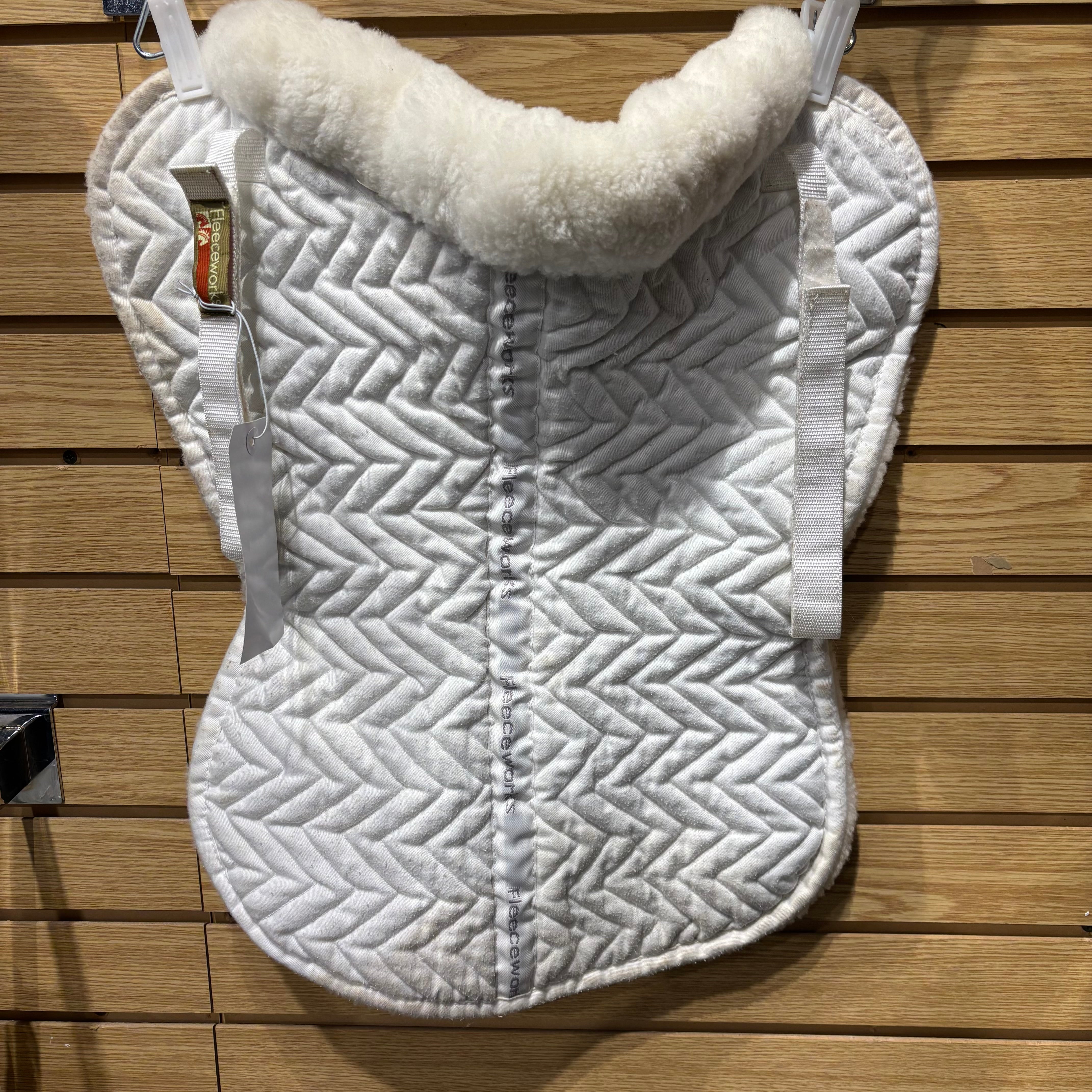 Used Fleeceworks White Sheepskin Half Pad