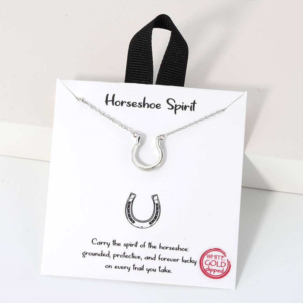 HORSESHOE SPIRIT PENDANT NECKLACE