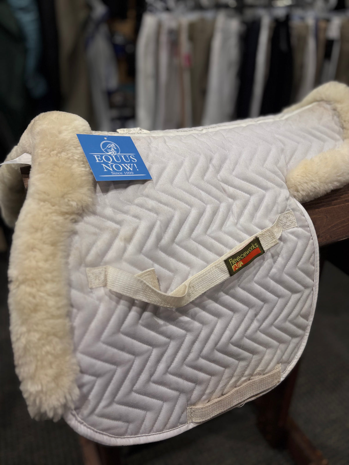 Used Full White Fleeceworks Contour Pad with Partial Trim