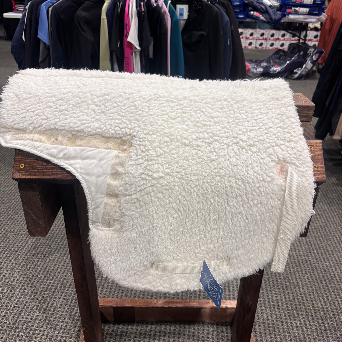 Used White Shaped Pad With Velcro for Number