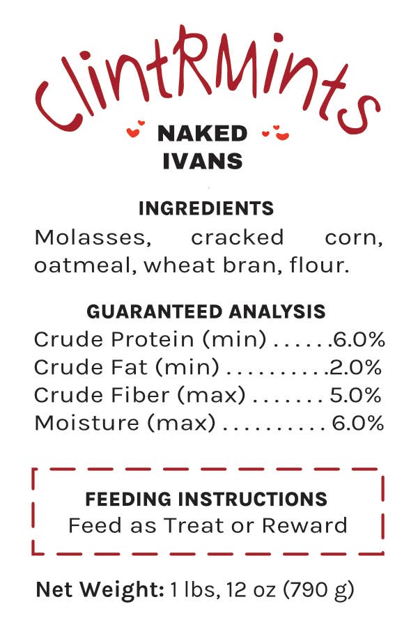 ClintRMint Horse Treats Naked Ivan Flavor