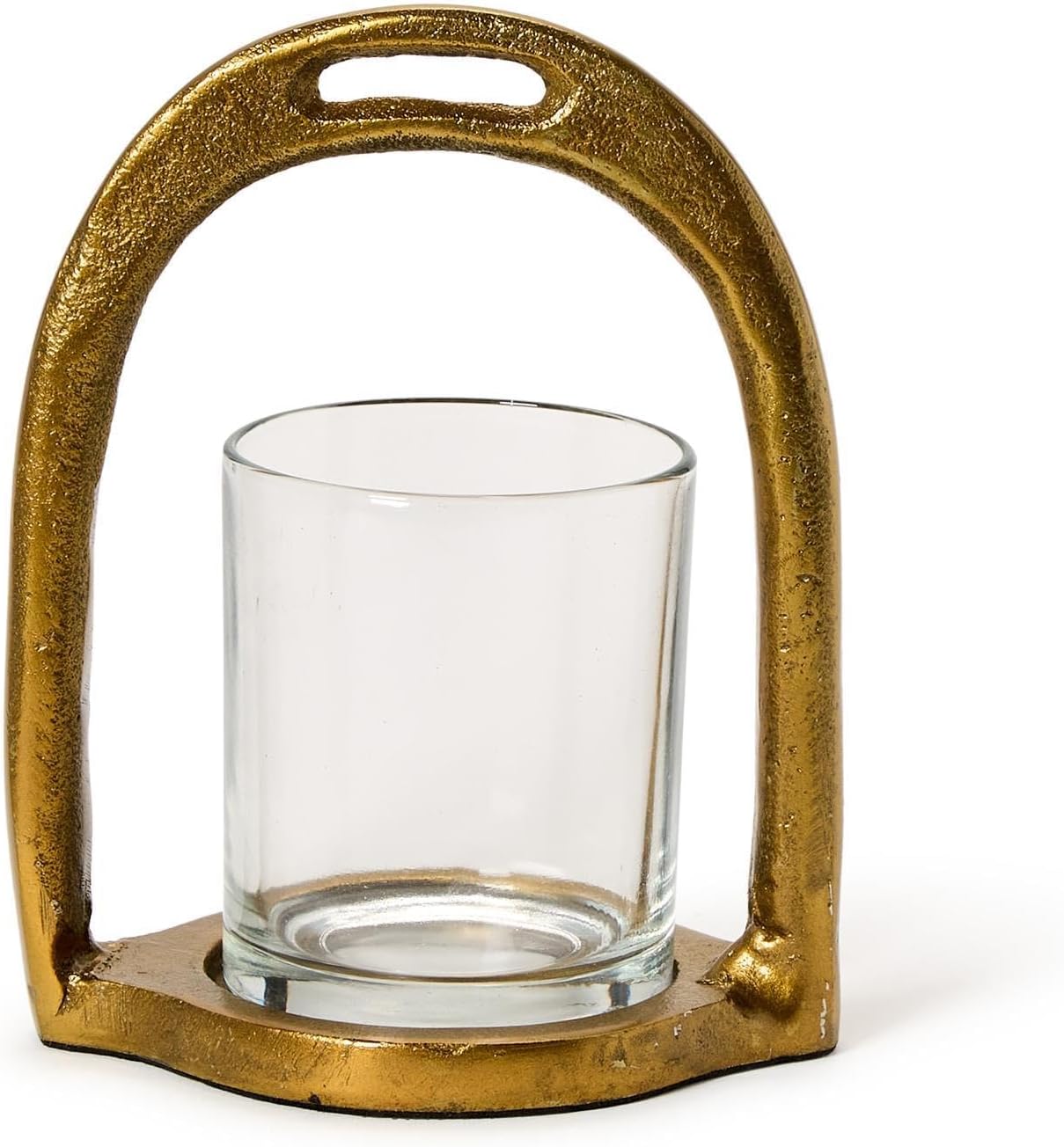 Horseshoe Tealight Candleholder with Removable Glass