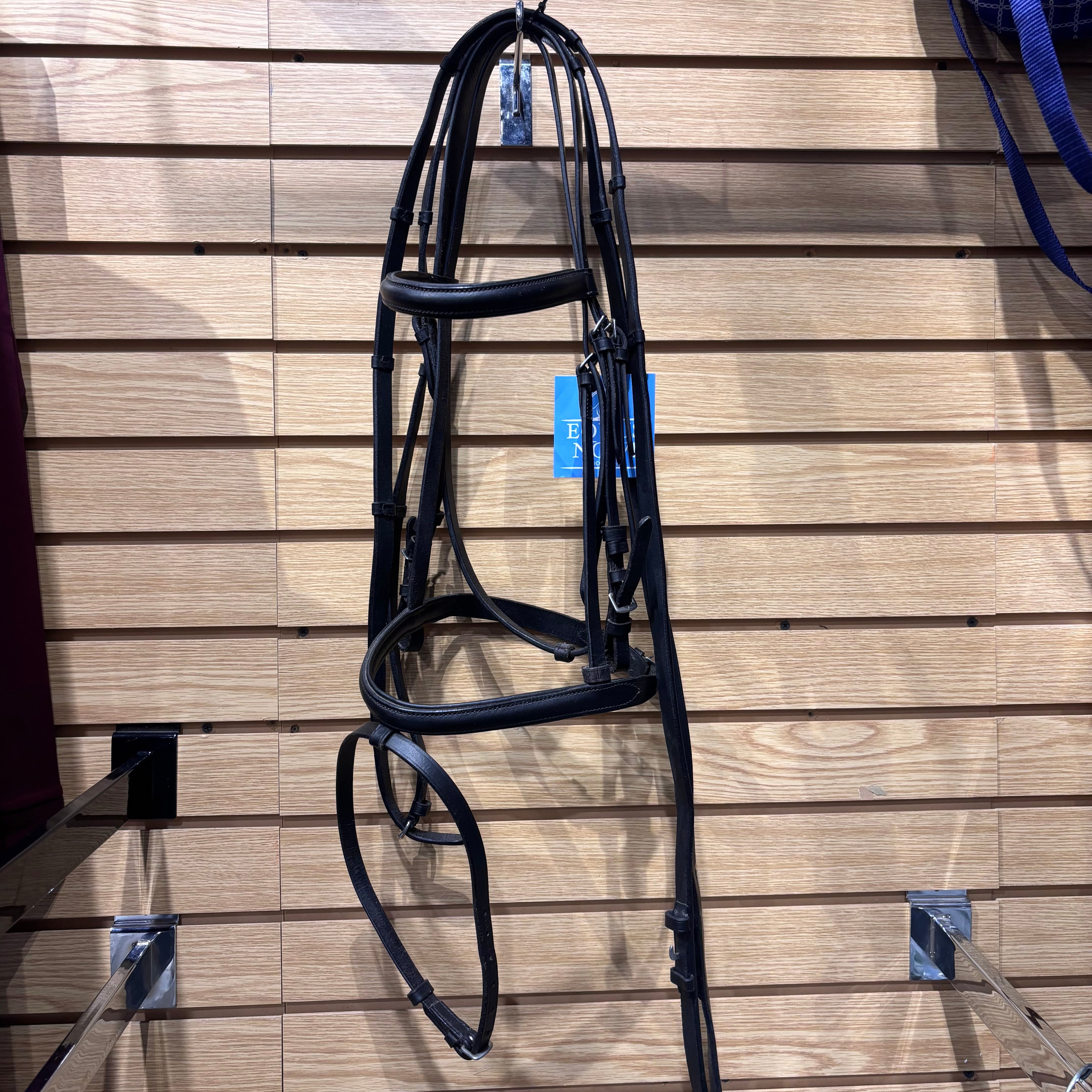 Used Black Flash Bridle with Reins