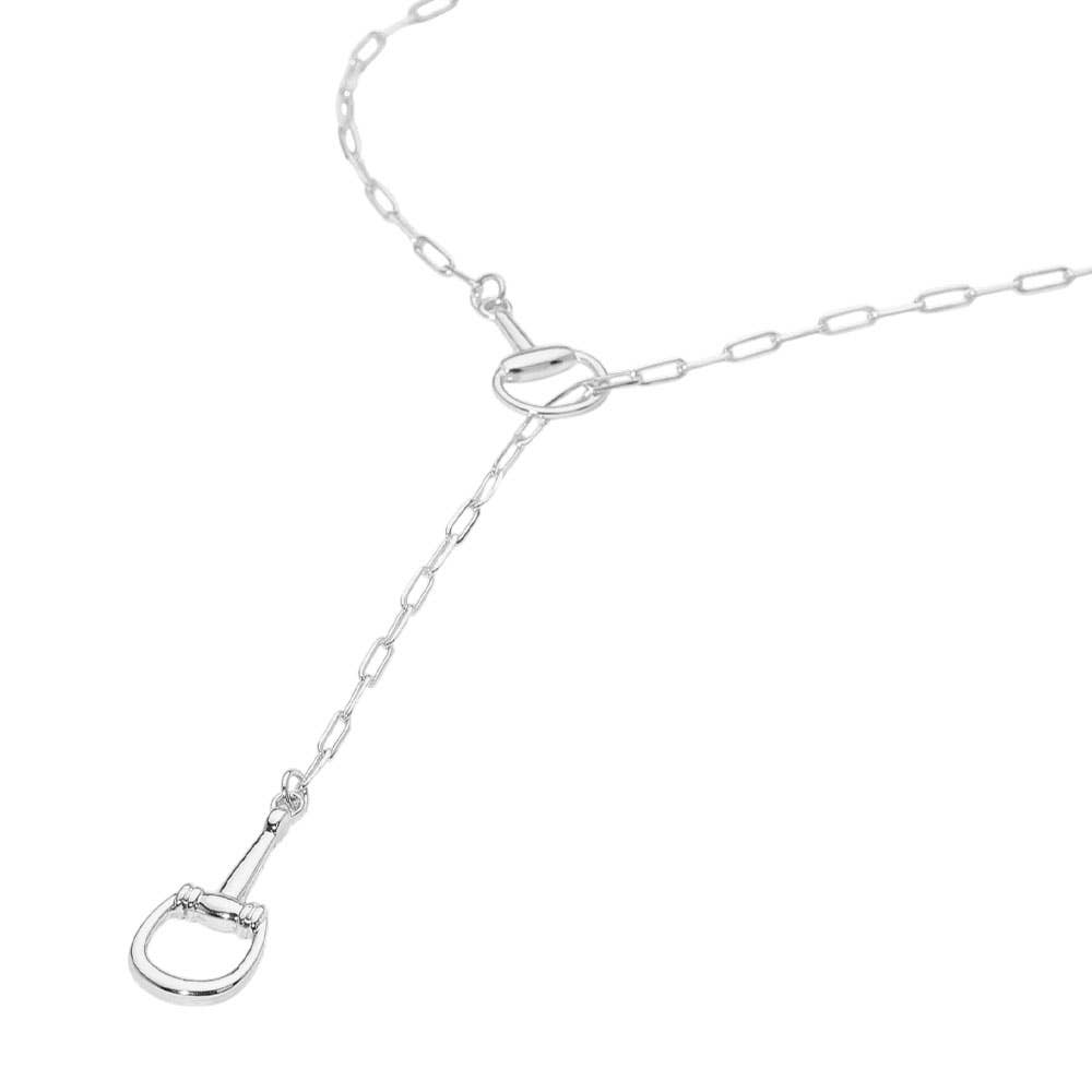 Sensibling Corp. - Metal Horsebit Link Sliding Paperclip Chain Necklace