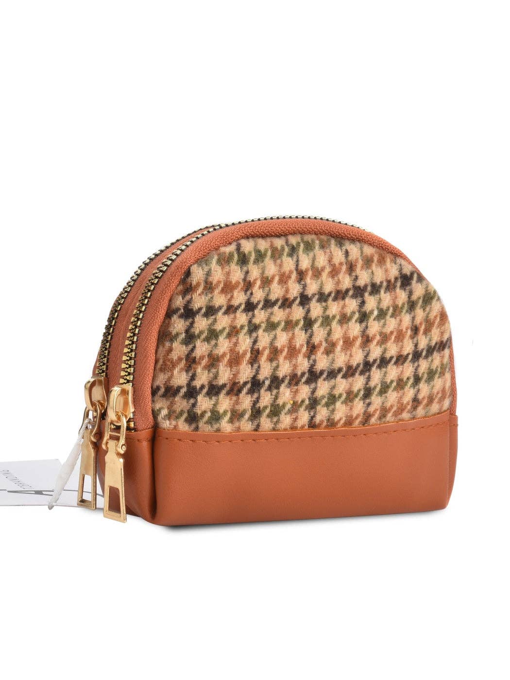 Funkyrel® Atzbranding Limited - Chic Houndstooth Zipper Purse
