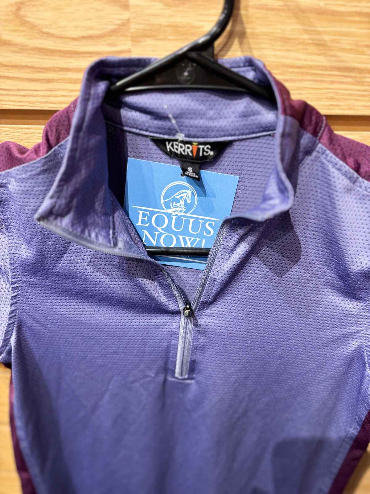 Used Youth Small Purple Kerrits Short Sleeve Shirt