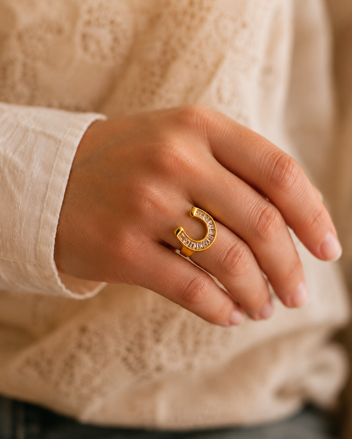 Bridle Up Hope Shop - Hope & Luck Horseshoe Ring