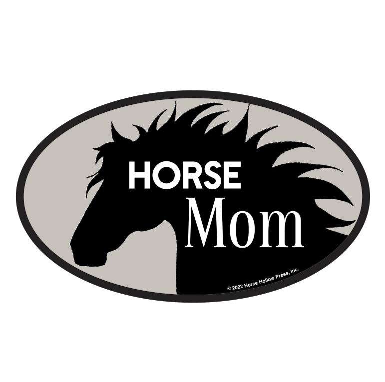 Horse Hollow Press | Pretty Snarky Equestrian Cards|Stickers - Oval Equestrian Horse Sticker / Horse Mom / WATERPROOF