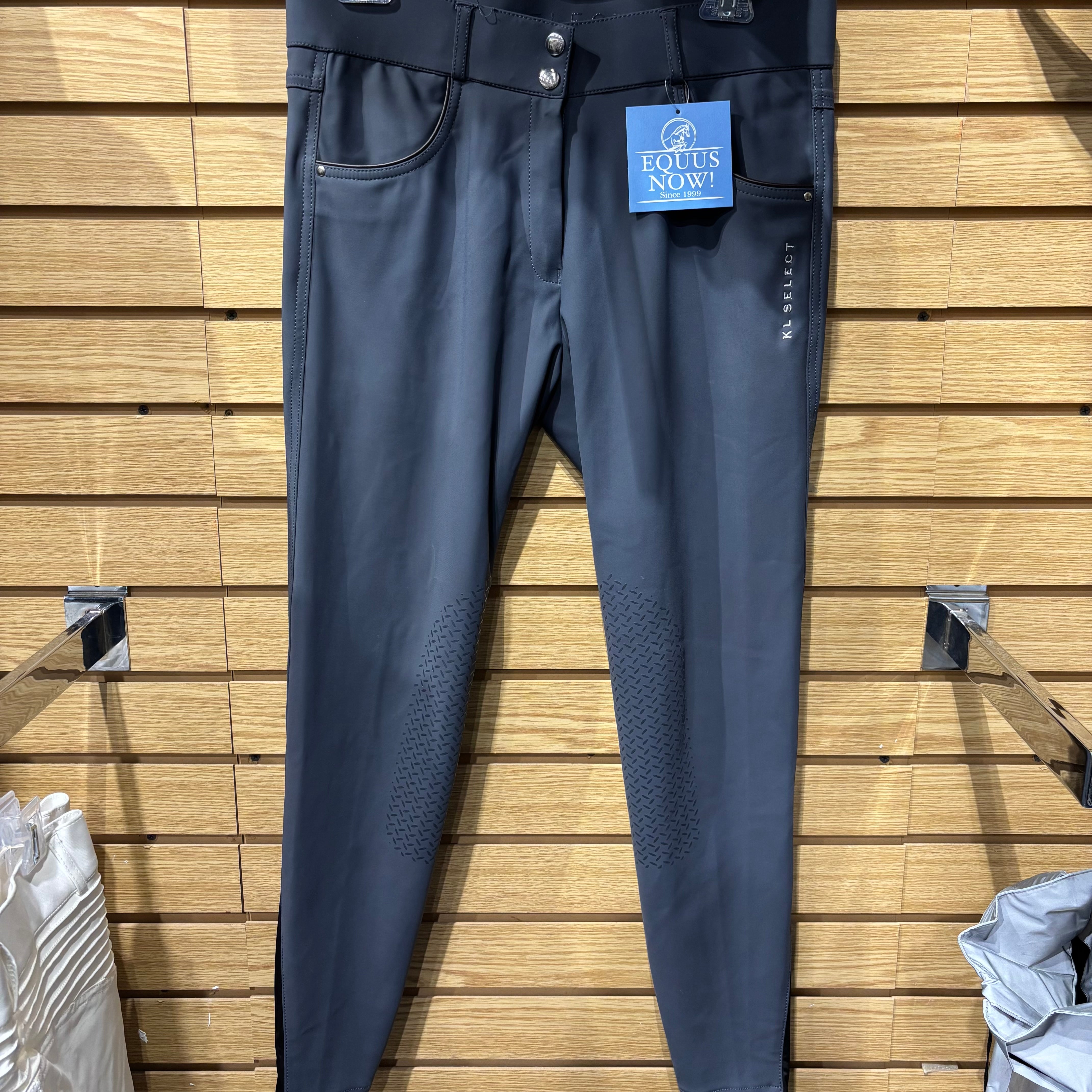 Used KL Select 30R Slate Knee Patch Breeches
