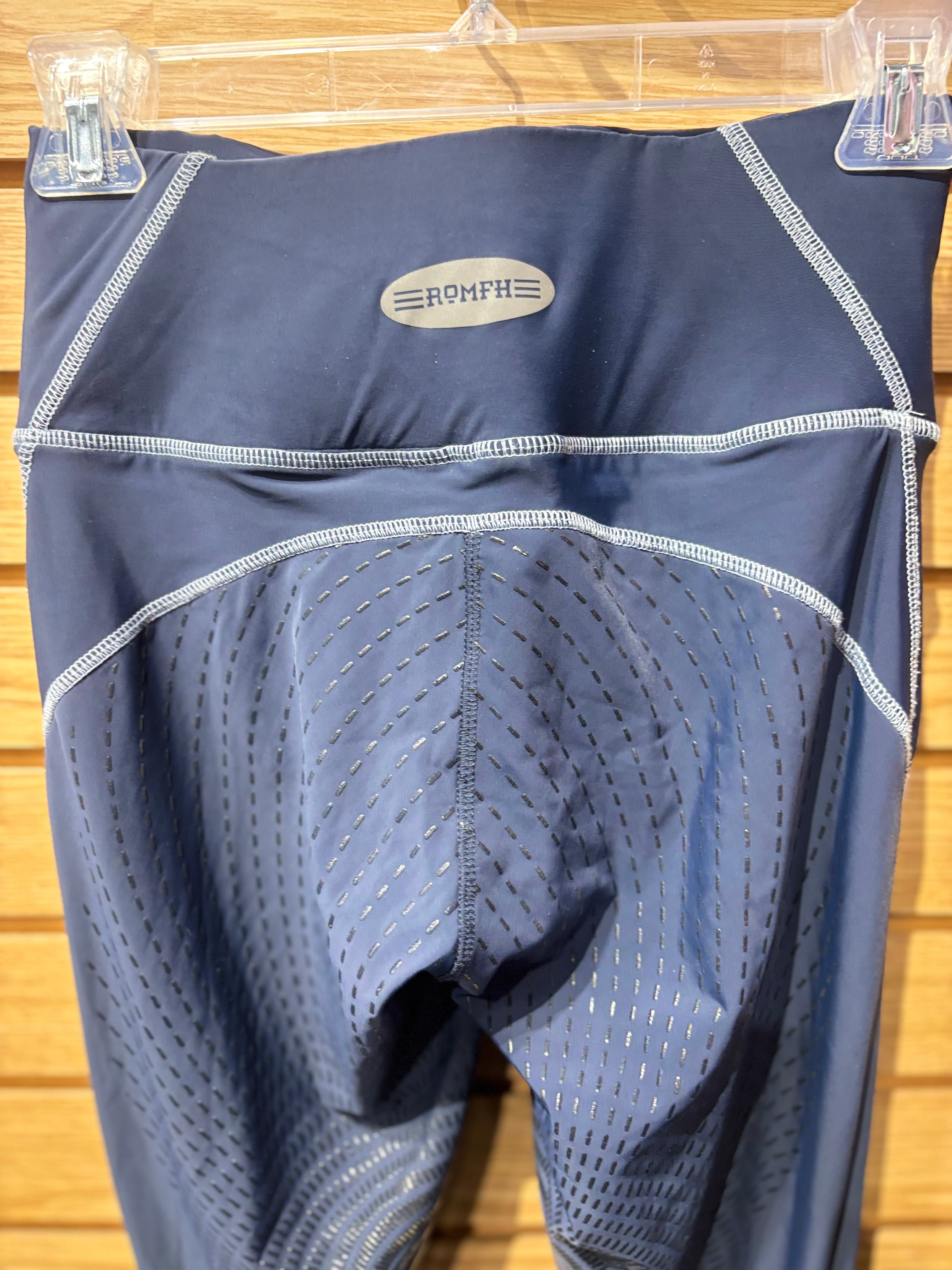 Used Medium Blue Romfh Full Seat Riding Tights