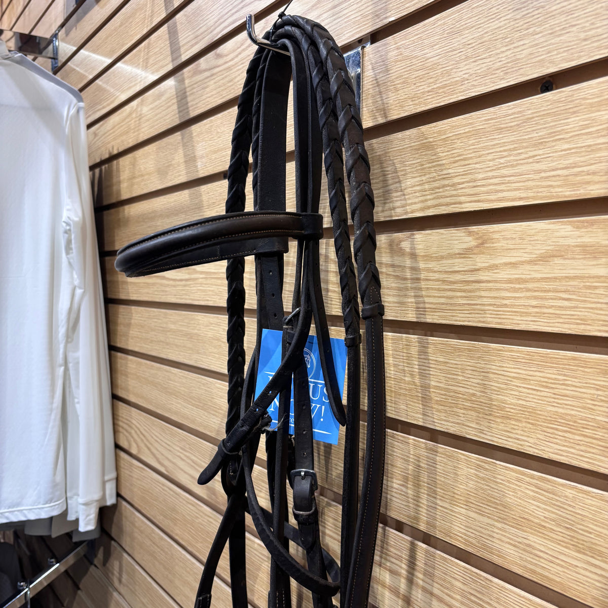 Used Horse Size Brown Bridle with Laced Reins