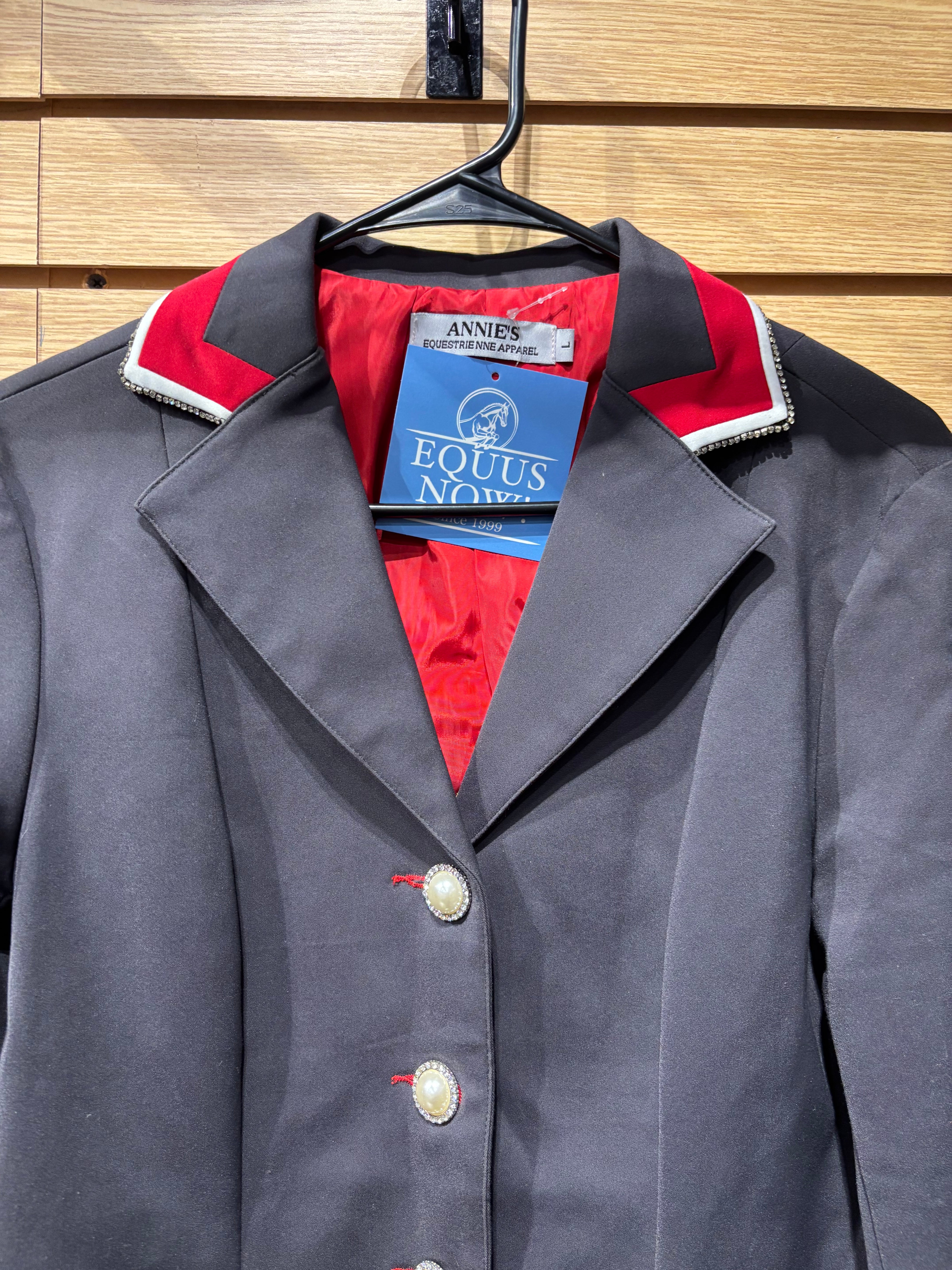 Used Large Annies Equestrienne Apparel Grey Show Coat