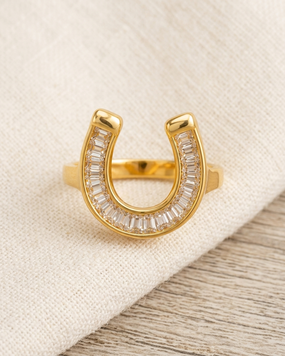Bridle Up Hope Shop - Hope & Luck Horseshoe Ring