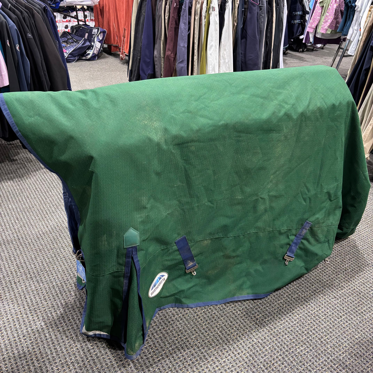 Used 78" Green Weatherbeeta Comfitec High Neck Medium Weight Turnout