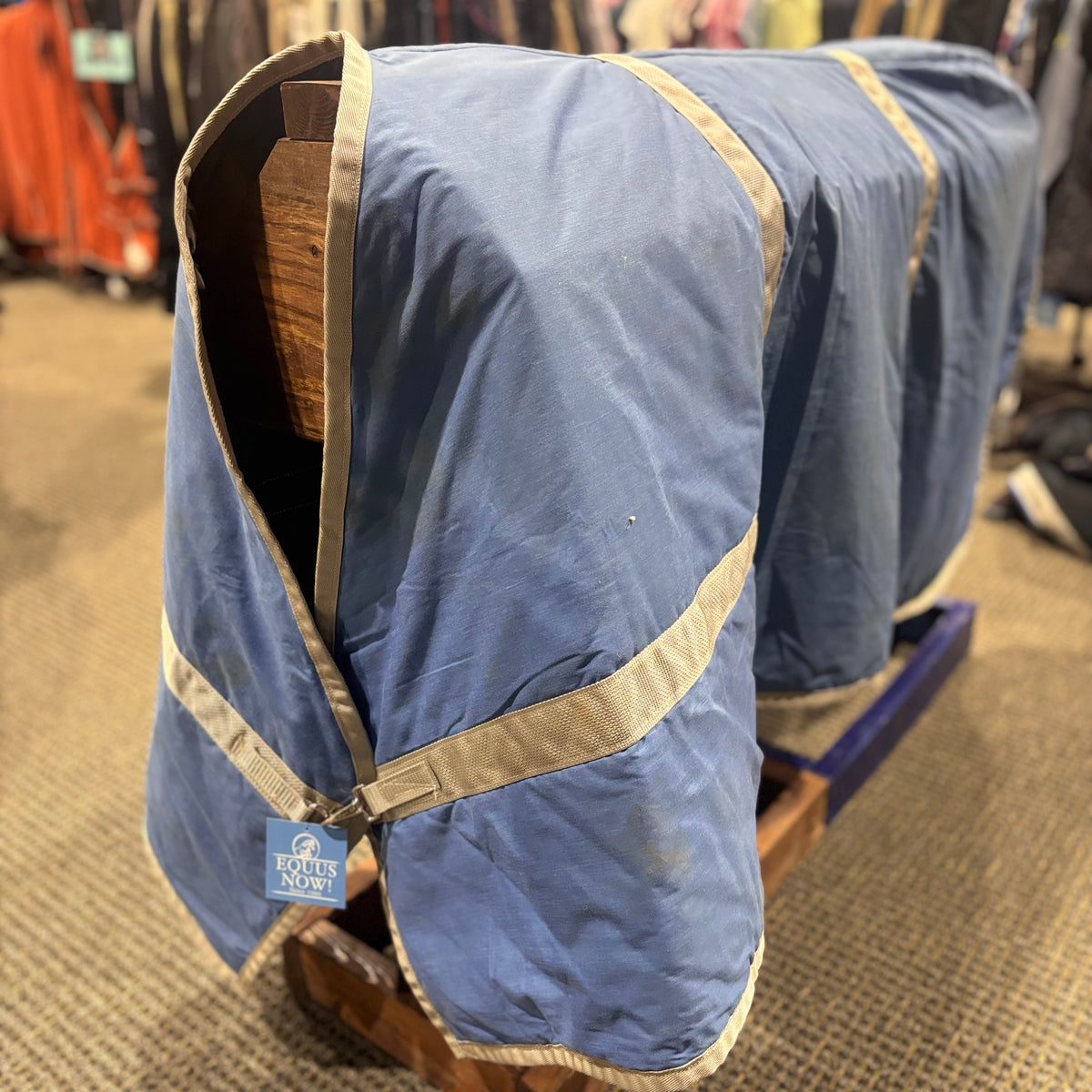 Used 75" Blue Stable Blanket
