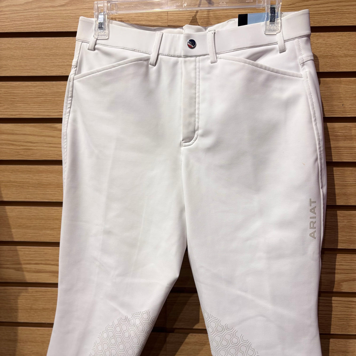 Used 30R White Men's Ariat Tri Factor KP Breech