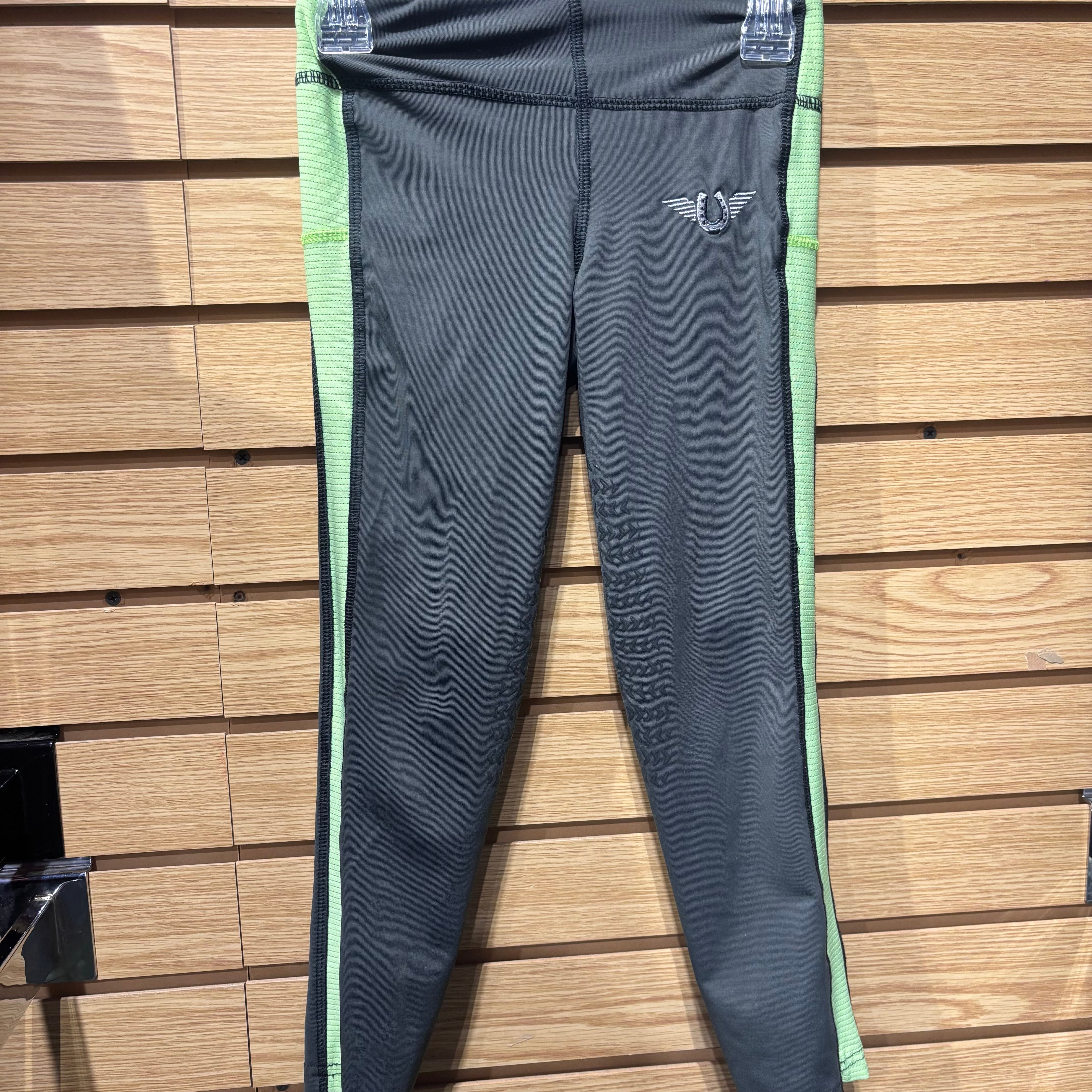Used Youth XS Grey Tuffrider Tights