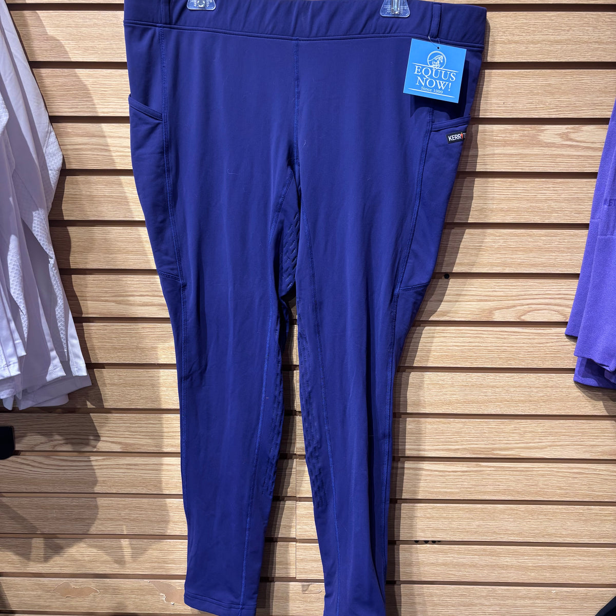 Used 2XL Purple Kerrits Full Leg Silicone Breeches