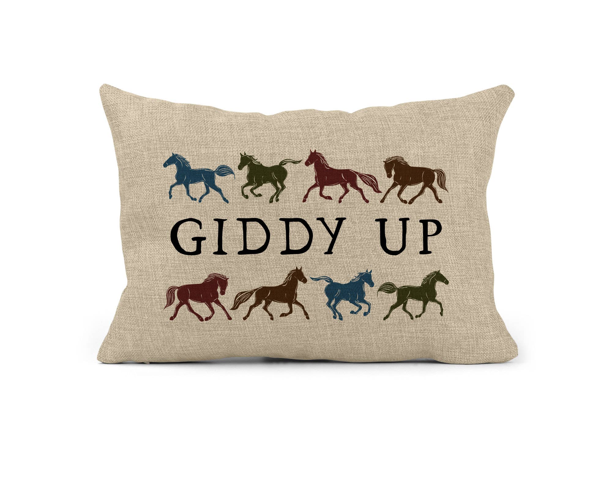 Giddy Up Horse Rectangle Pillow
