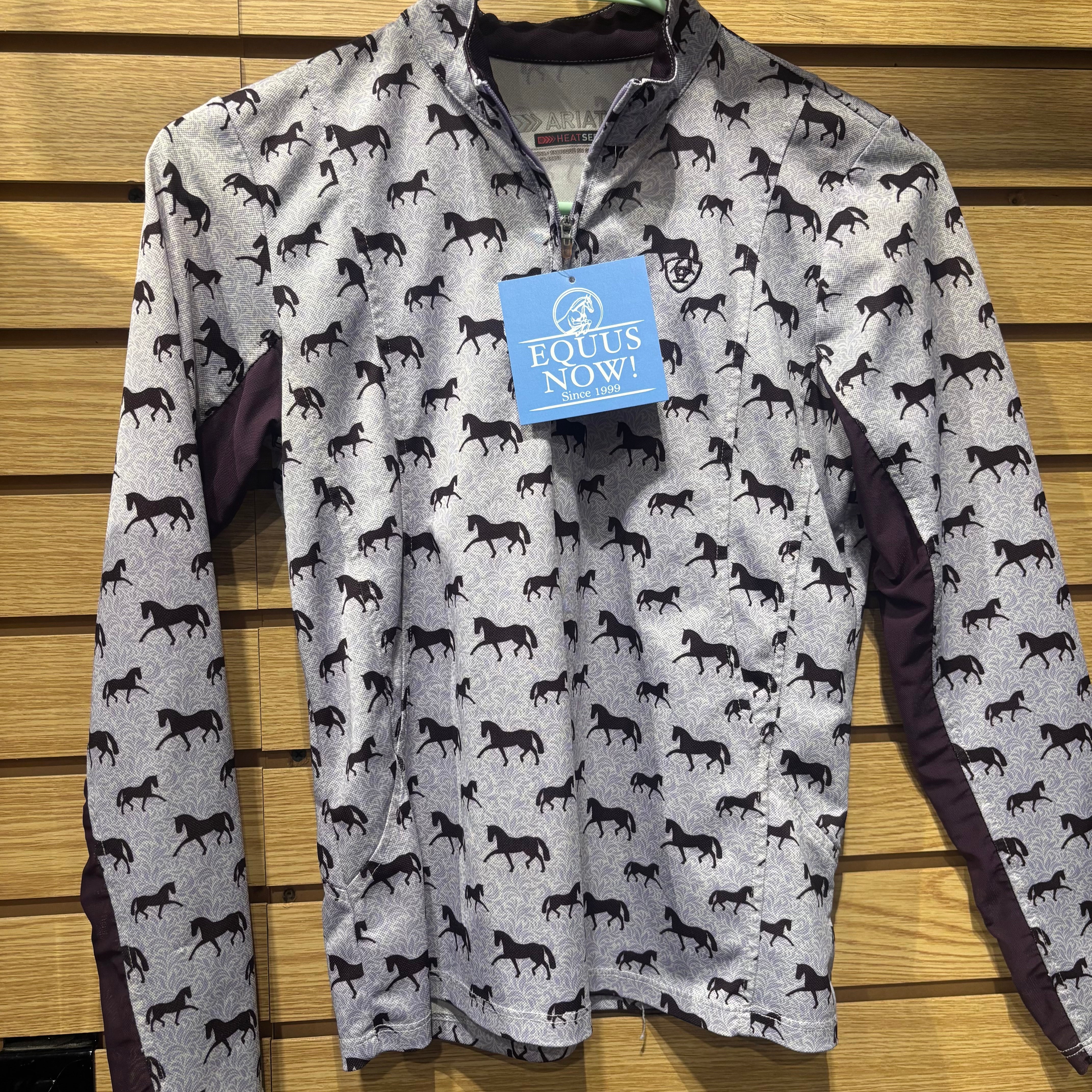 Used Youth Large Purple/Horse Print AriatTek Sun Shirt