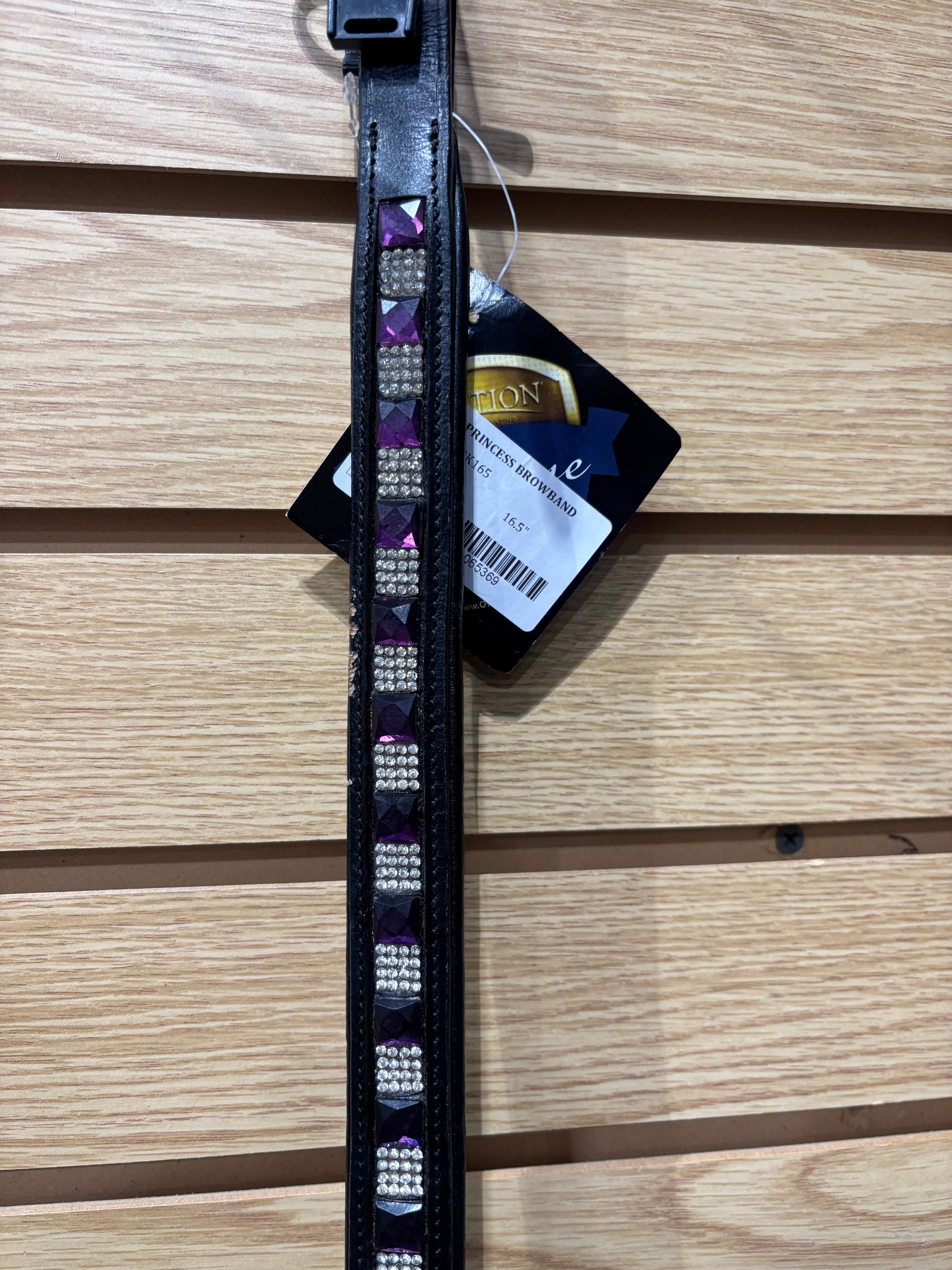 Used Black and Purple Gem Browband