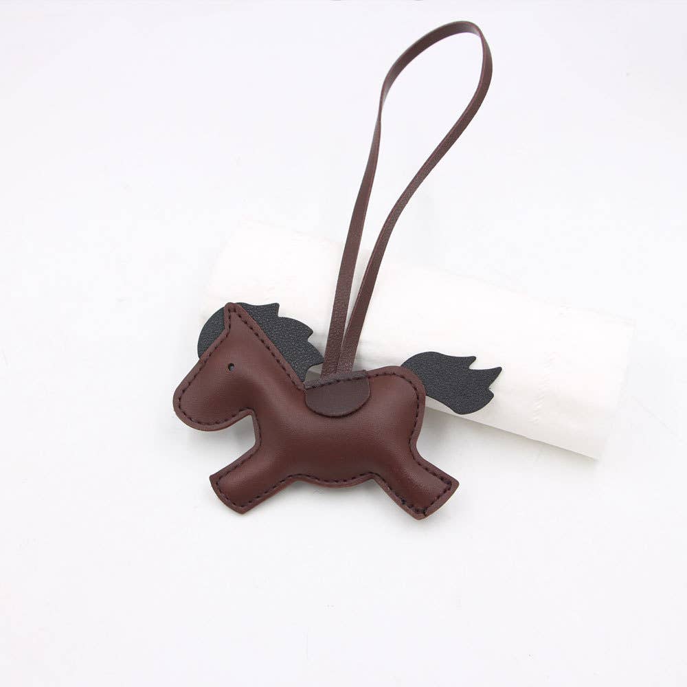 Leather Horse Bag Charm