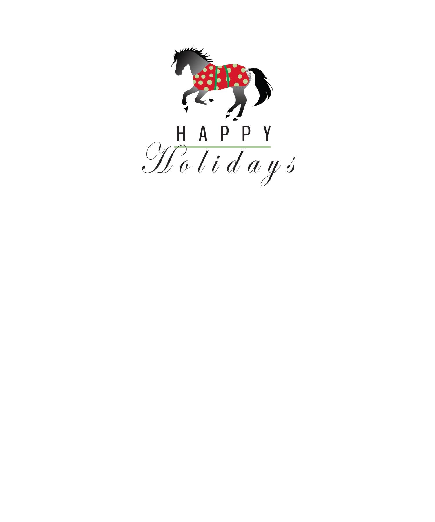 Horse Hollow Press - Horse Christmas Card / Blanket Tree / Holiday Greeting Card
