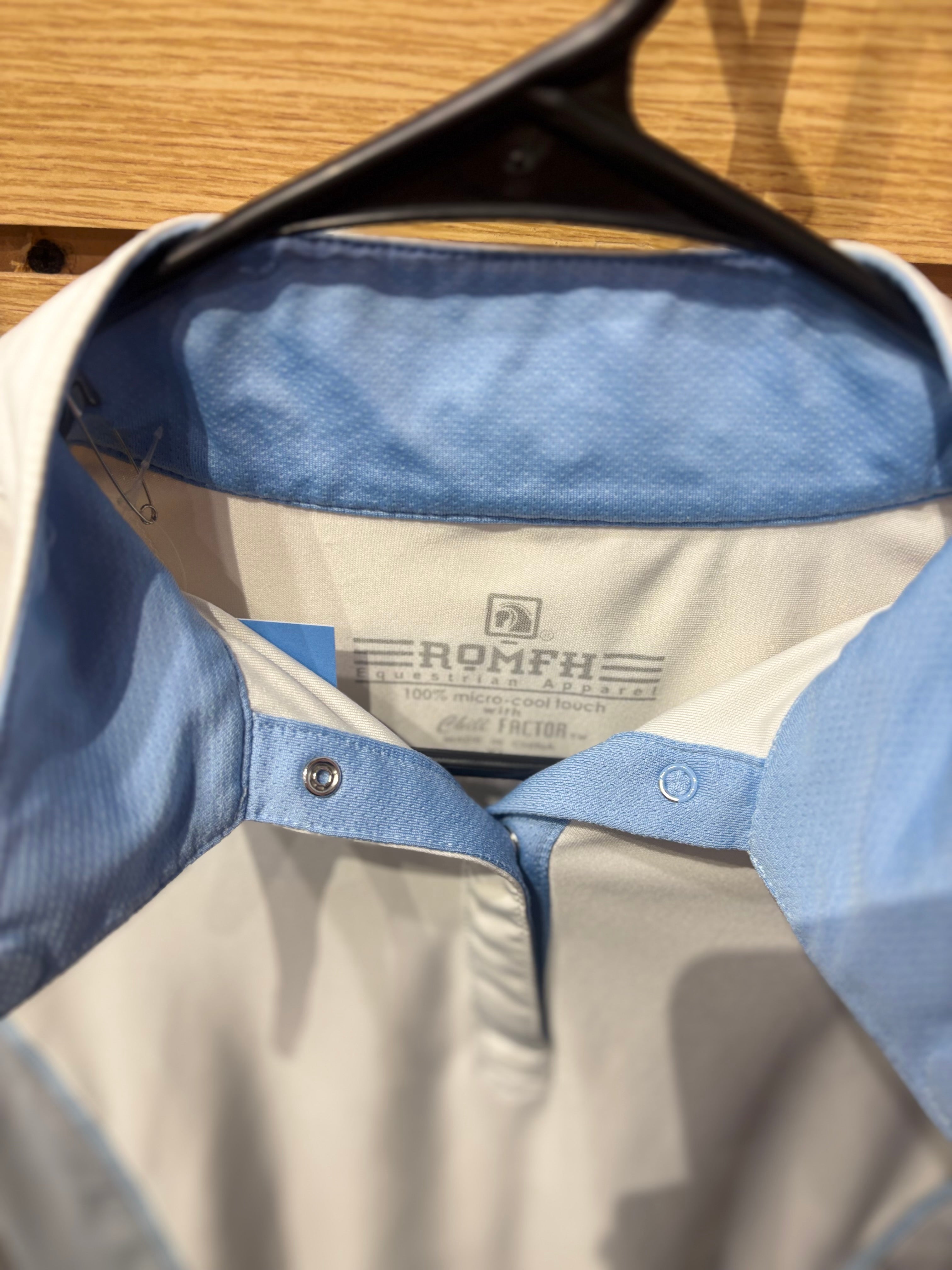 Used Youth XL White Romfh Long Sleeve Show Shirt