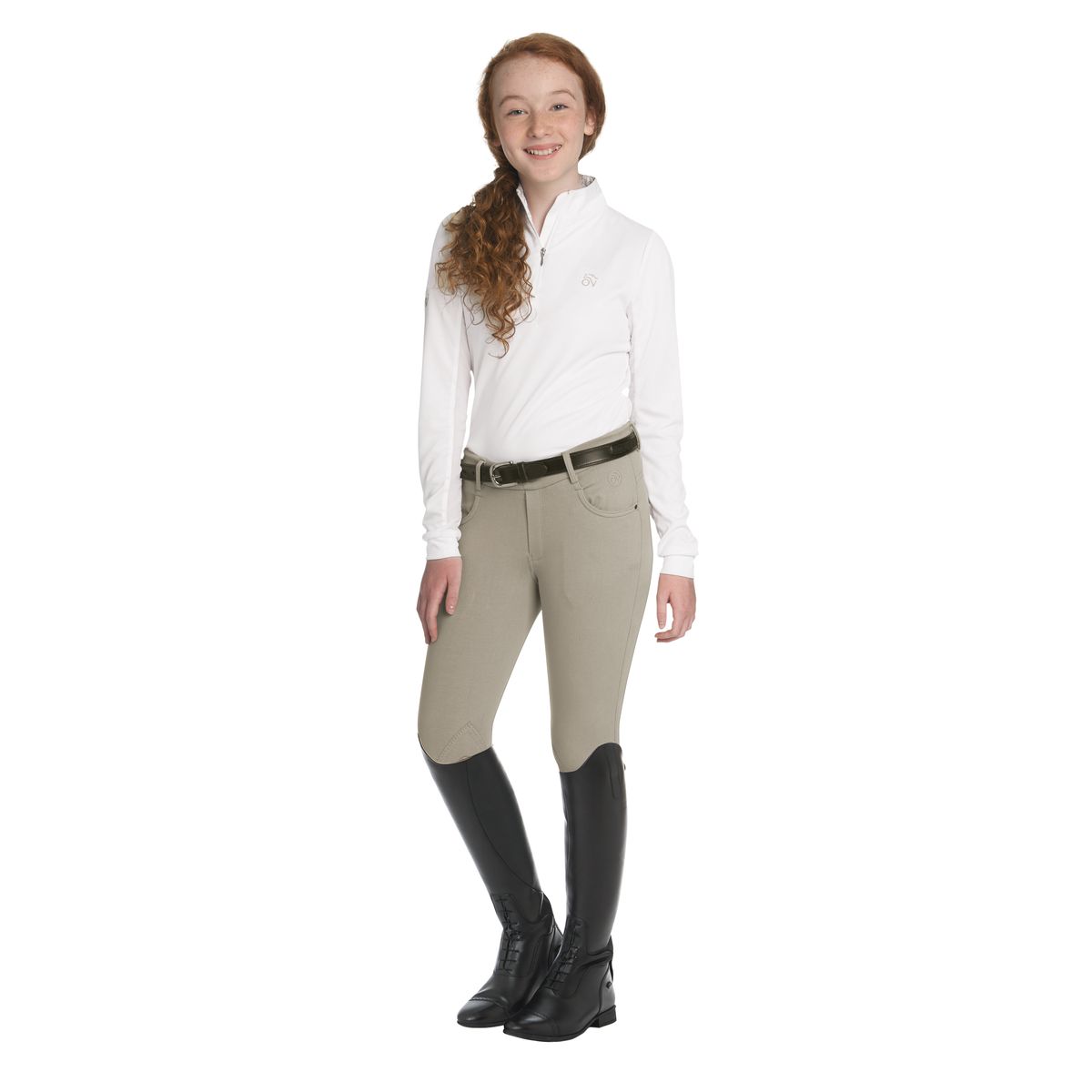 Ovation Softflex Childs Knee Patch Breeches - Beige