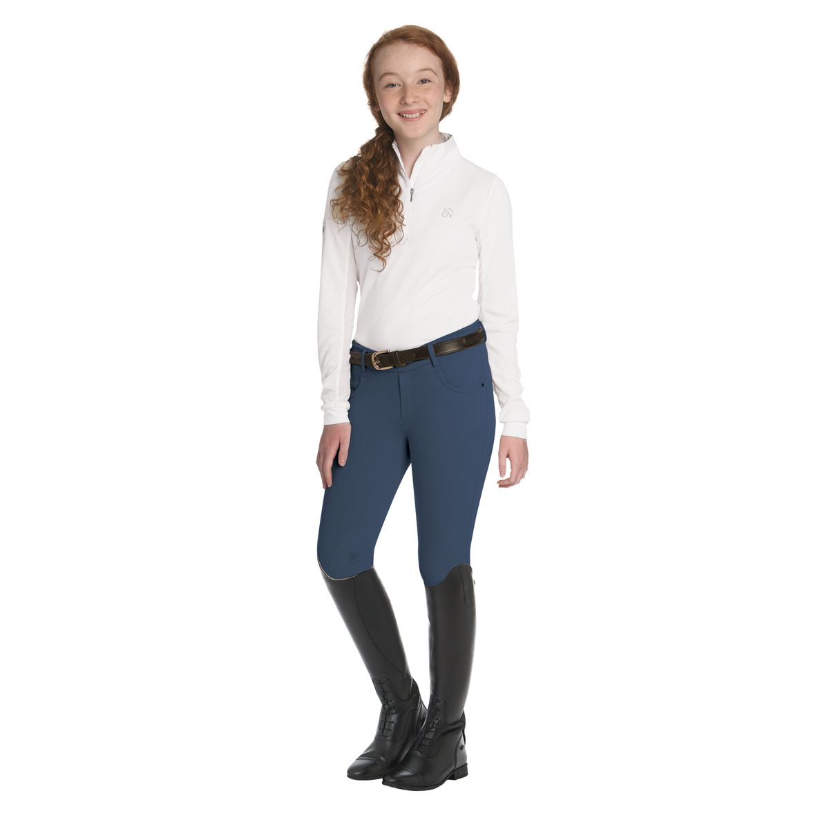 Ovation Softflex Childs Knee Patch Breeches - Indigo