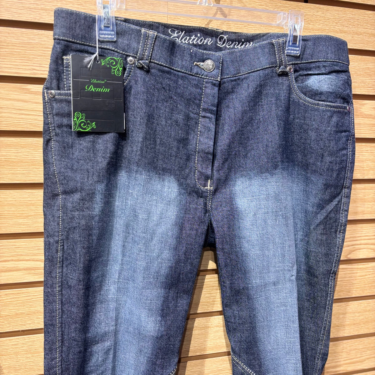 Used 36R Blue/Denim Elation Euro Seat Breeches