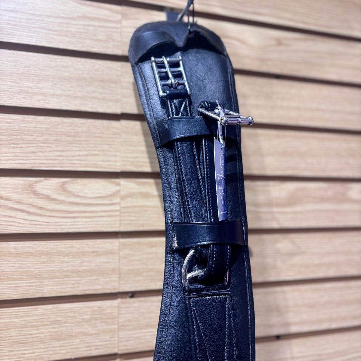 Used 30" Black Padded Leather Dressage Girth
