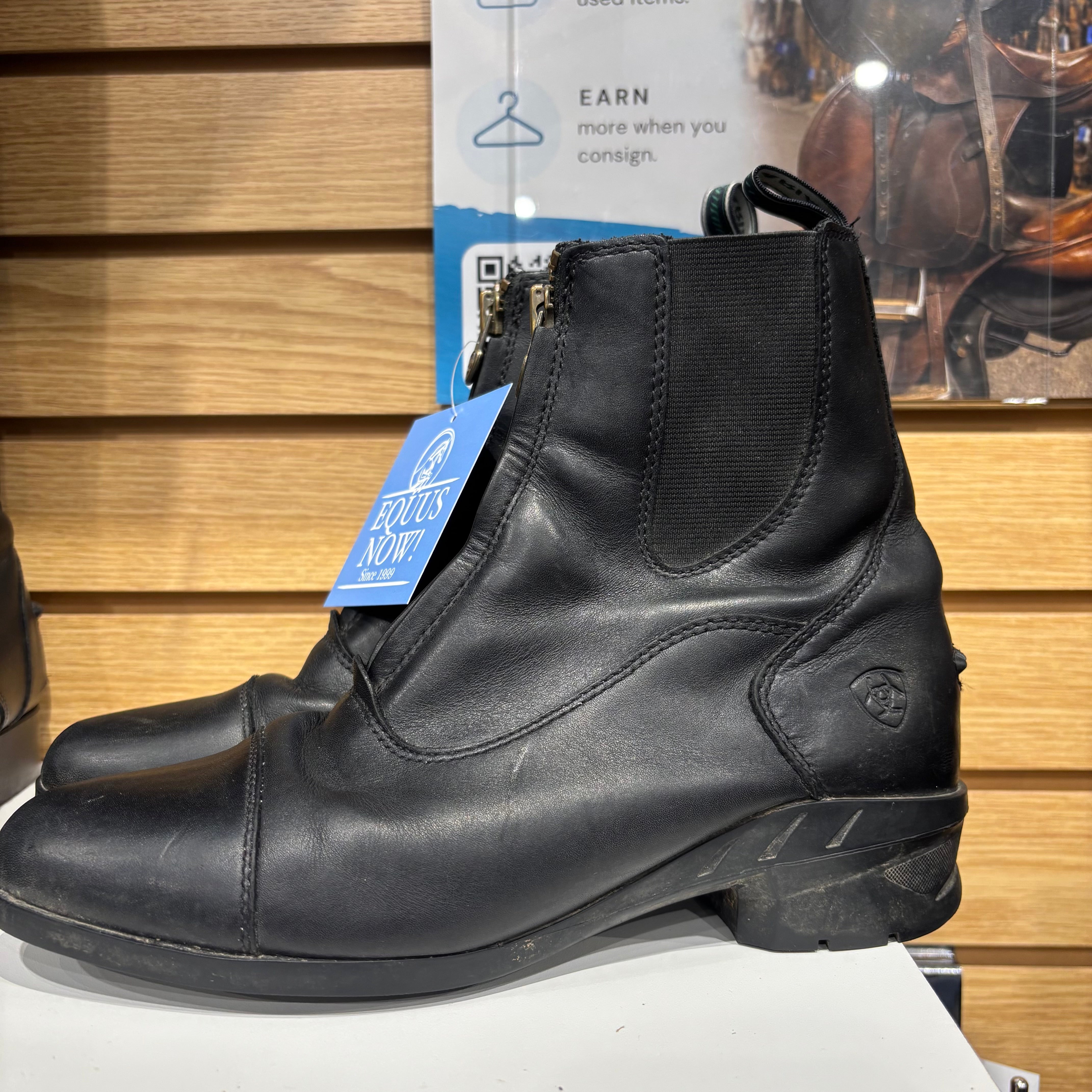 Used 7.5 Black Ariat Heritage Paddock Boots