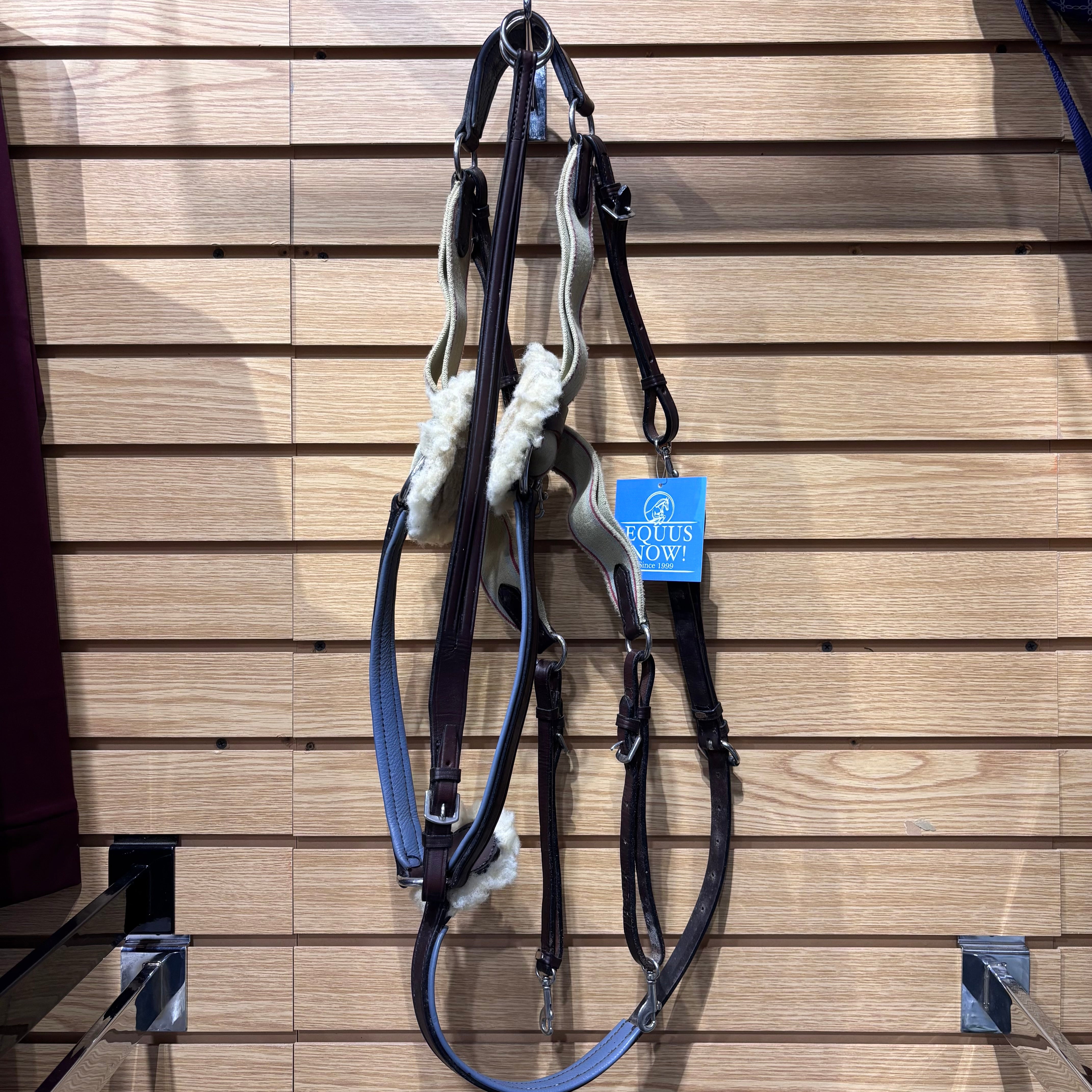 Used Pony Brown/Blue 5 Point Breastplate with Running Attachment