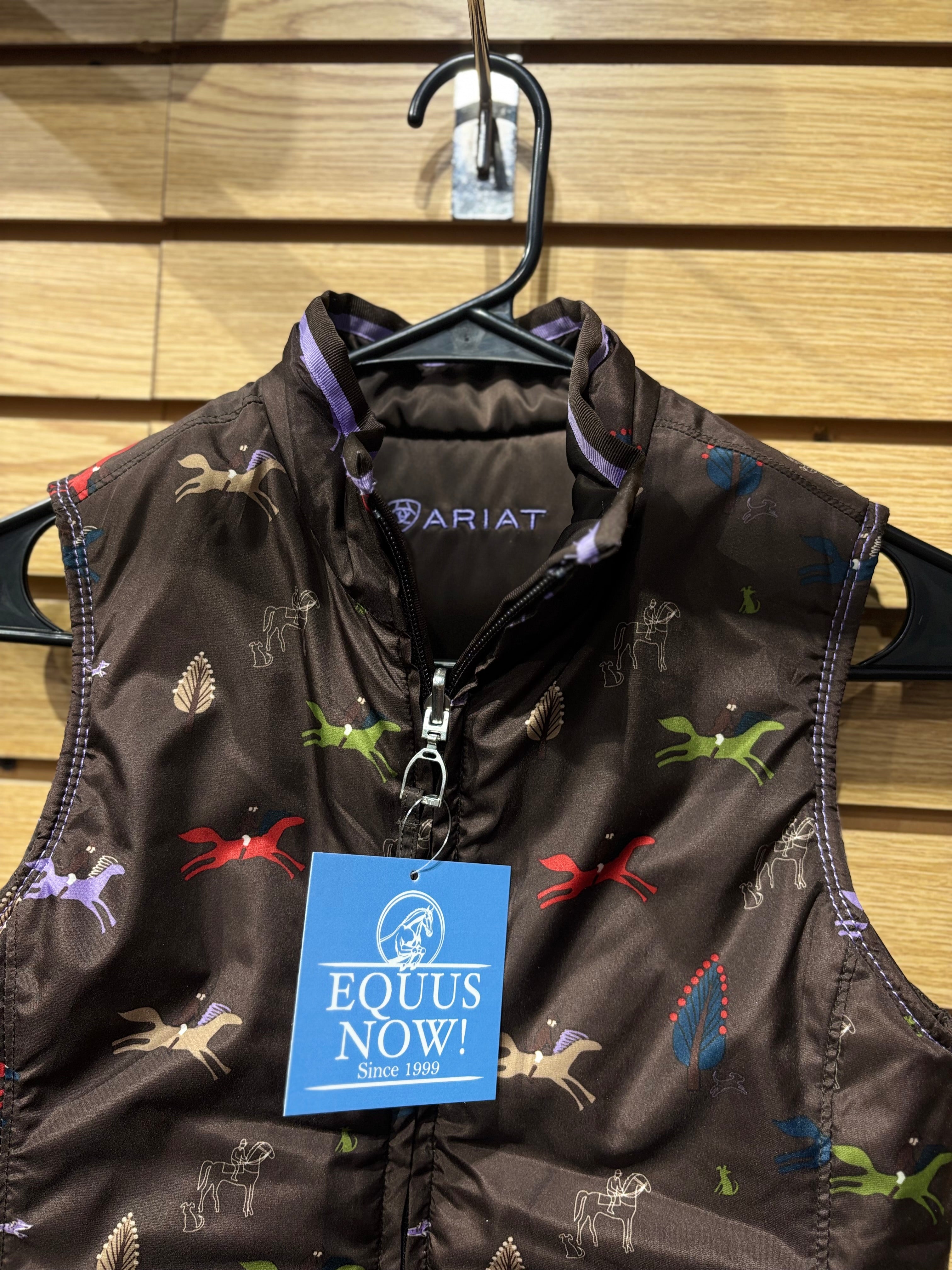 Used Youth Large Brown/Horse Print Ariat Vest