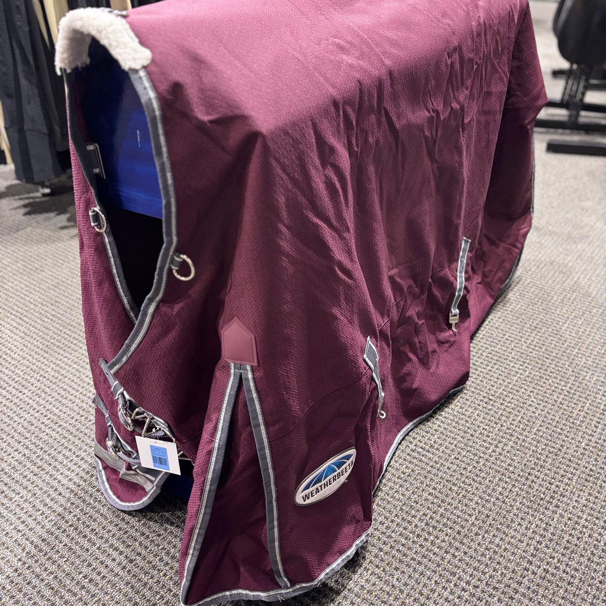 Used 78" Plum Weatherbeeta Medium Turnout Blanket