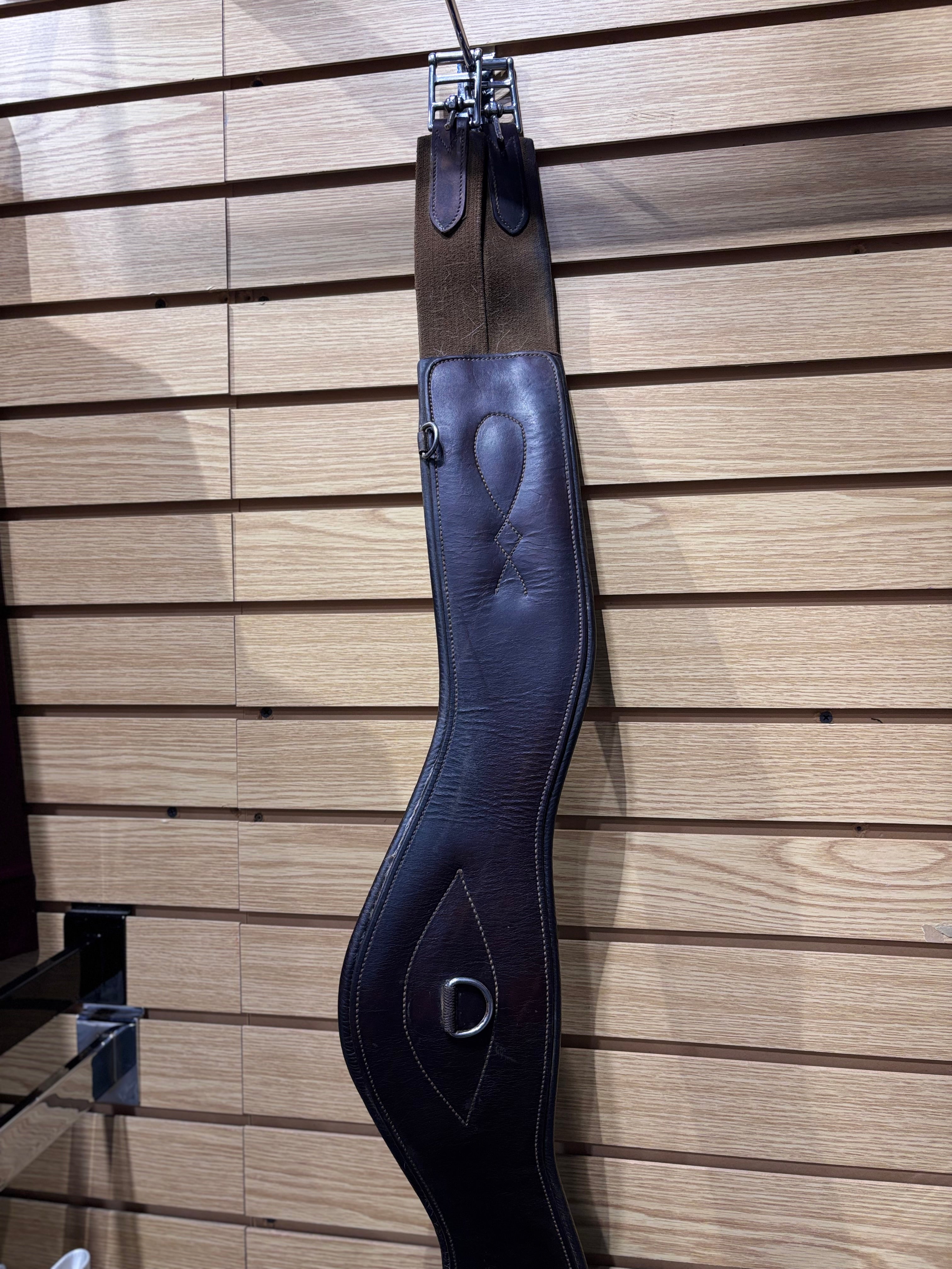 Used 48" Brown Contour Leather Girth